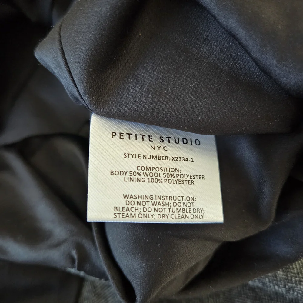 Petite Studio Silas Herringbone Wool Trousers, Charcoal, Medium - Picture 9 of 16